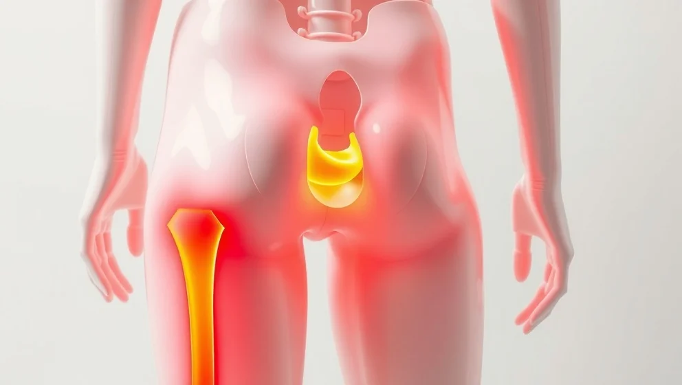 Ont i höften strålar ner i benet